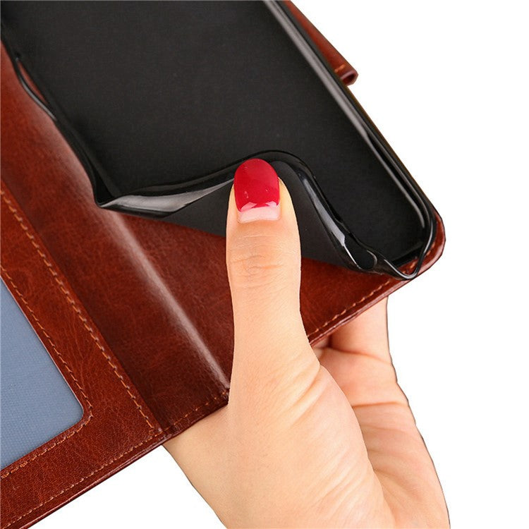 For Motorola Edge 30 Neo 5G Fine Texture PU Leather Phone Case Wallet Anti-scratch Stand Magnetic Clasp Stand Phone Cover - Black