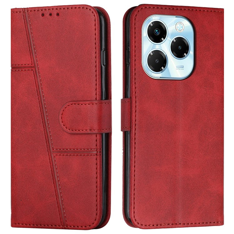 For Infinix Note 40X 5G Case Stand Flip Protective Leather Phone Cover - Red