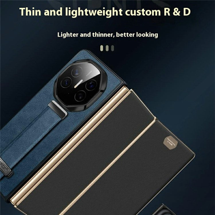 SULADA Fashion Series for Huawei Mate XT Ultimate Case Wristband Kickstand Leather+PC Back Phone Cover - Green