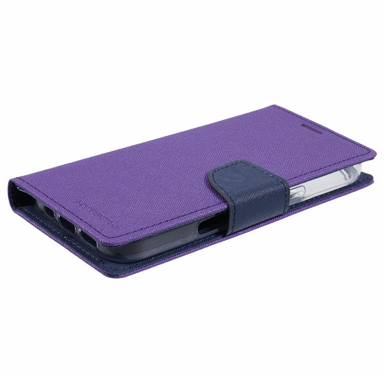 MERCURY GOOSPERY For iPhone 16 Plus Case PU Leather Wallet Phone Cover - Purple