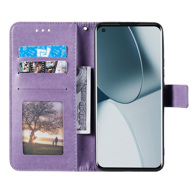 For Motorola Edge 50 Neo 5G / Moto S50 5G / Thinkphone 25 5G Case Imprinted Totem PU Leather Wallet Stand Phone Cover - Purple