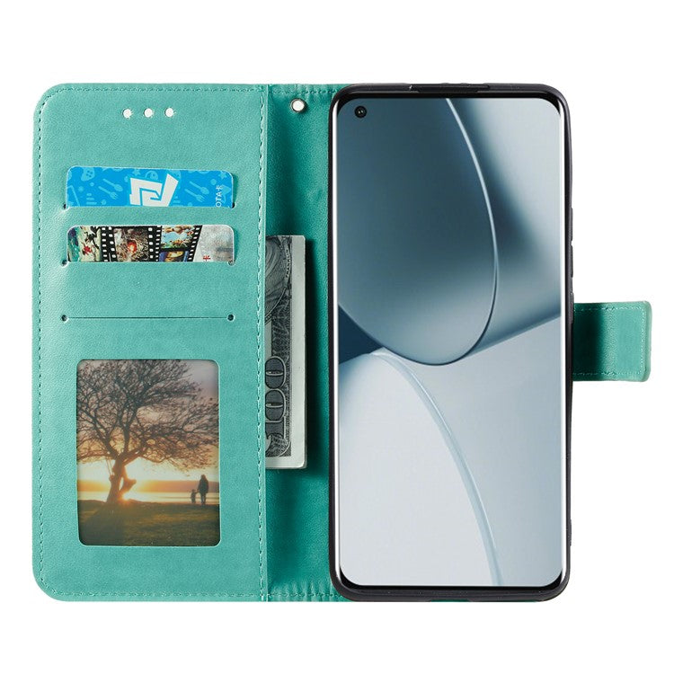 For Motorola Edge 50 Neo 5G / Moto S50 5G / Thinkphone 25 5G Case Imprinted Totem PU Leather Wallet Stand Phone Cover - Mint Green