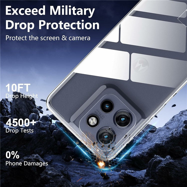 For Motorola Edge 50 Neo 5G / Moto S50 5G / Thinkphone 25 5G Case Anti-Fingerprint Crystal Clear TPU Phone Cover
