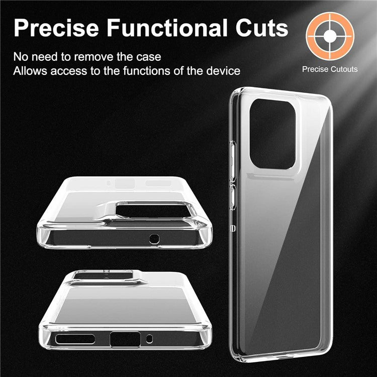 For Motorola Edge 50 Neo 5G / Moto S50 5G / Thinkphone 25 5G Clear TPU Anti-Scratch Phone Case + 2.5D Arc Edge Screen Protector