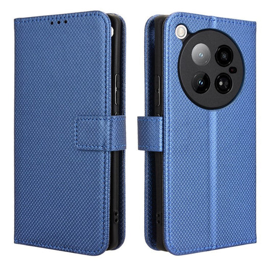 For Infinix Zero 40 4G X6860 Case PU Leather Diamond Texture Wallet Phone Cover - Blue