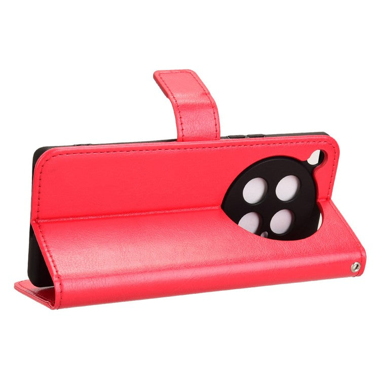 For Infinix Zero 40 4G X6860 Case Crazy Horse Texture PU Leather Phone Wallet Cover - Red