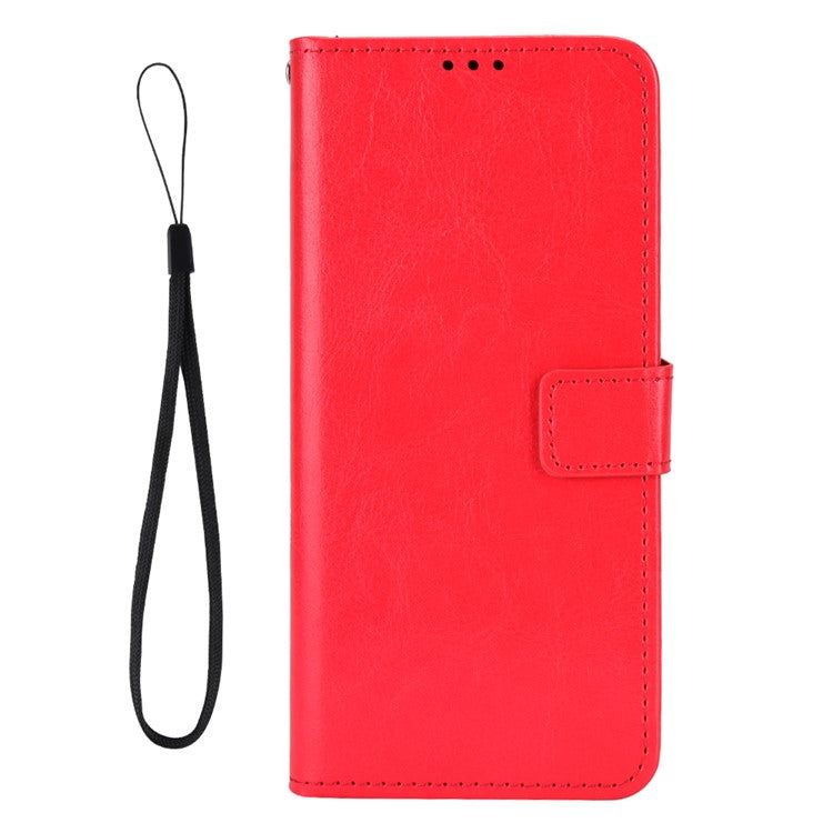 For Infinix Zero 40 4G X6860 Case Crazy Horse Texture PU Leather Phone Wallet Cover - Red