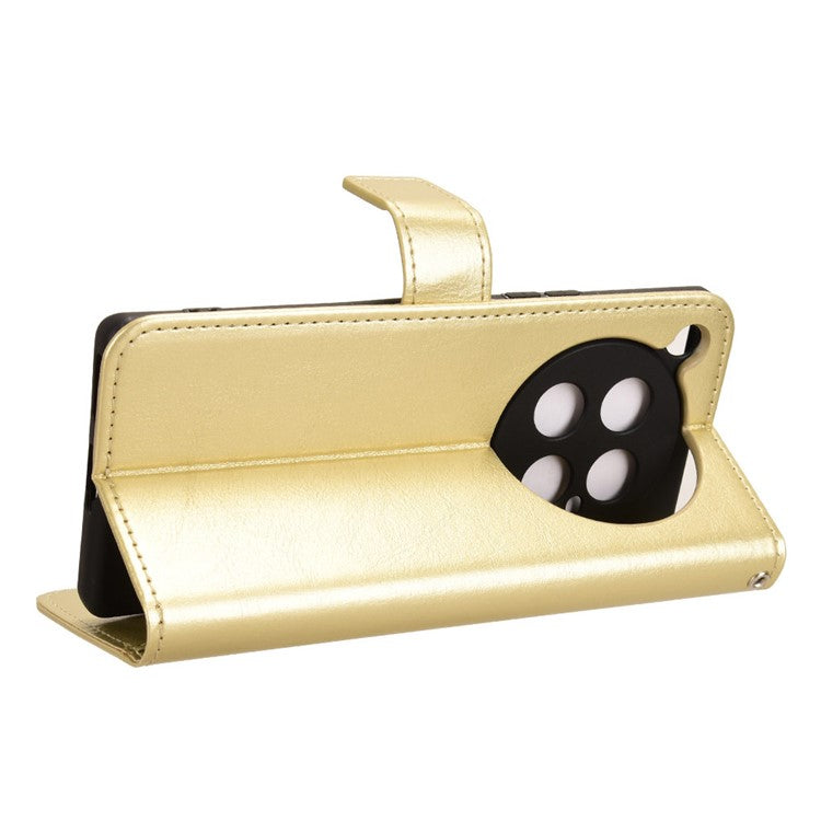 For Infinix Zero 40 4G X6860 Case Crazy Horse Texture PU Leather Phone Wallet Cover - Gold