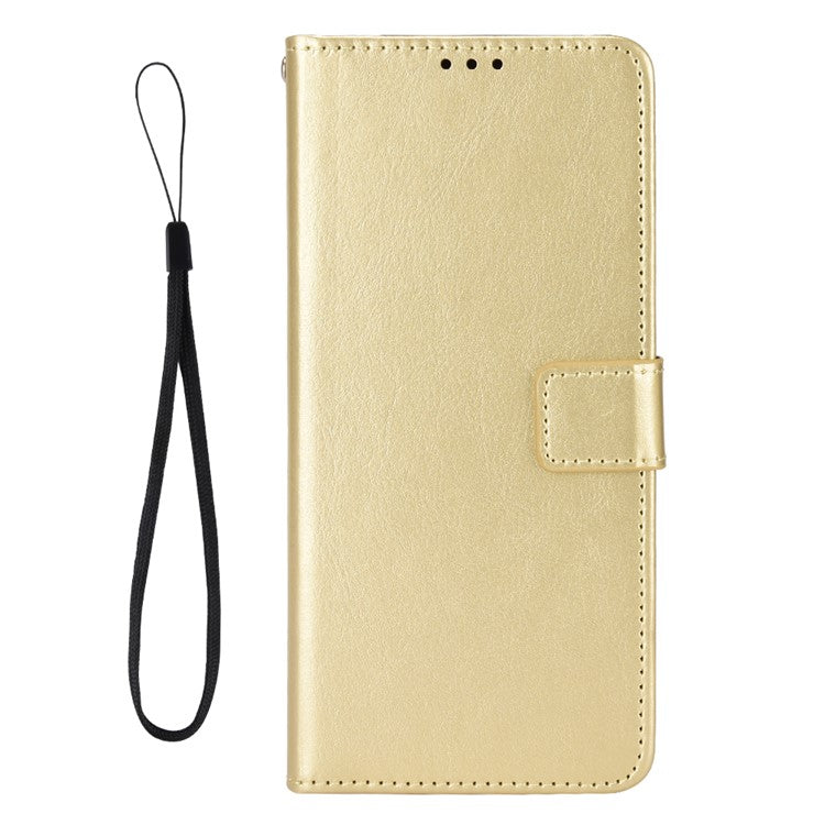 For Infinix Zero 40 4G X6860 Case Crazy Horse Texture PU Leather Phone Wallet Cover - Gold