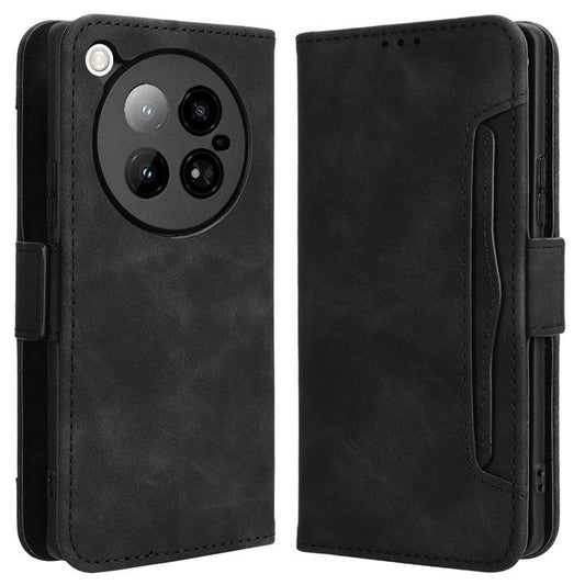 For Infinix Zero 40 4G X6860 Leather Case Phone Wallet Cover with Multiple Card Slots - Black