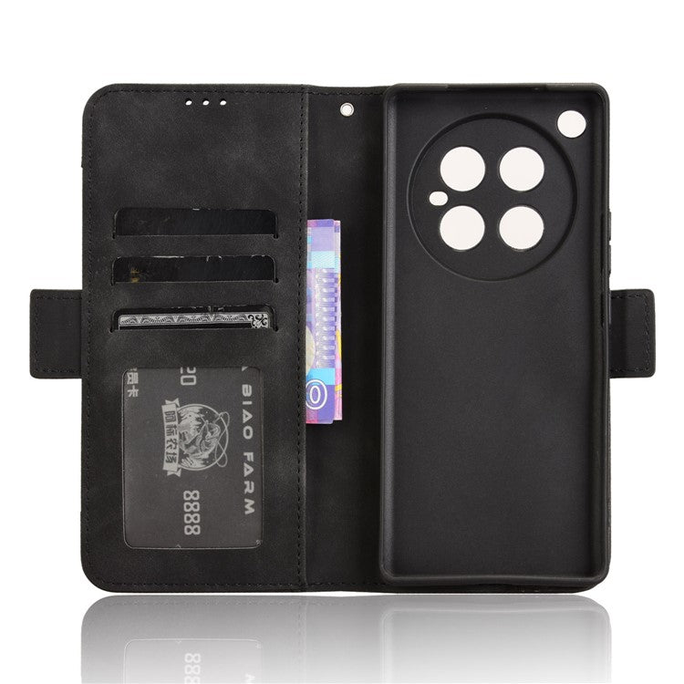 For Infinix Zero 40 4G X6860 Leather Case Phone Wallet Cover with Multiple Card Slots - Black
