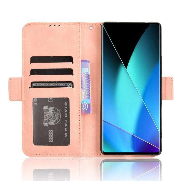 For Infinix Zero 40 4G X6860 Leather Case Phone Wallet Cover with Multiple Card Slots - Pink