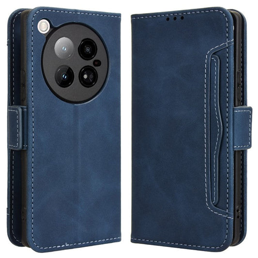 For Infinix Zero 40 4G X6860 Leather Case Phone Wallet Cover with Multiple Card Slots - Blue