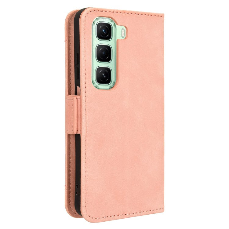 For Infinix Hot 50 5G X6720 Leather Case Phone Wallet Cover with Multiple Card Slots - Pink
