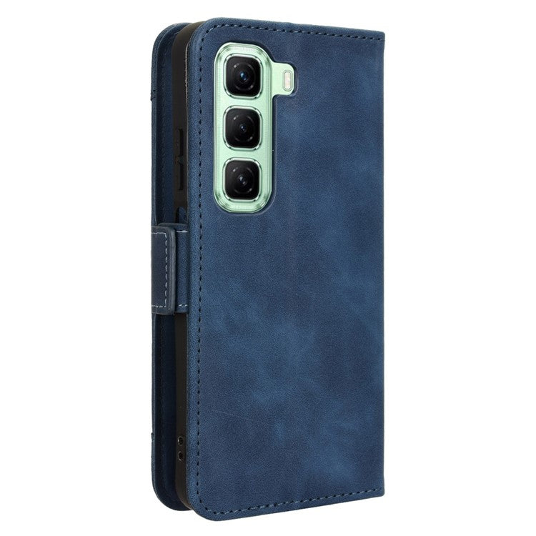 For Infinix Hot 50 5G X6720 Leather Case Phone Wallet Cover with Multiple Card Slots - Blue