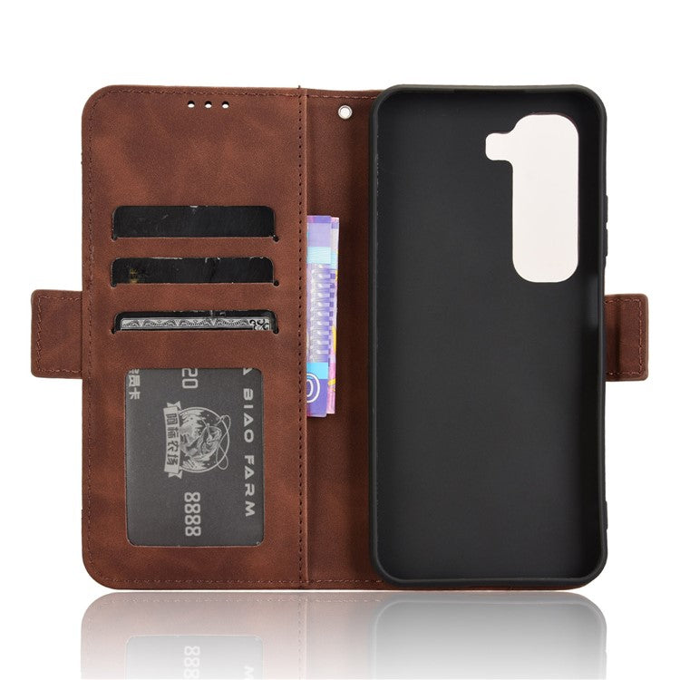 For Infinix Hot 50 5G X6720 Leather Case Phone Wallet Cover with Multiple Card Slots - Brown