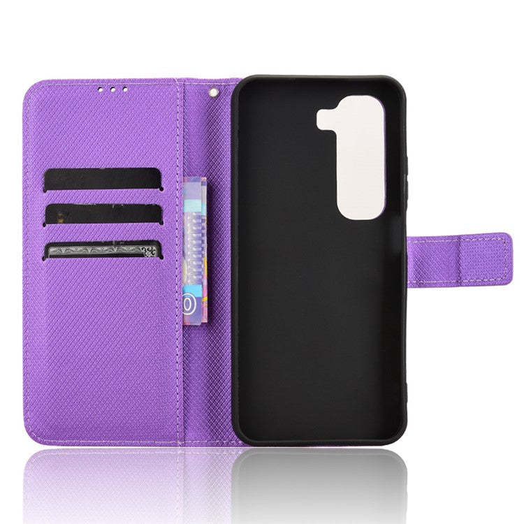 For Infinix Hot 50 5G X6720 Case PU Leather Diamond Texture Wallet Phone Cover - Purple