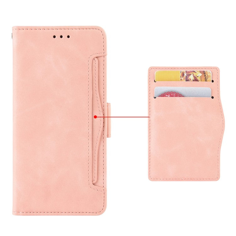 For Infinix Hot 50 4G Leather Case Phone Wallet Cover with Multiple Card Slots - Pink