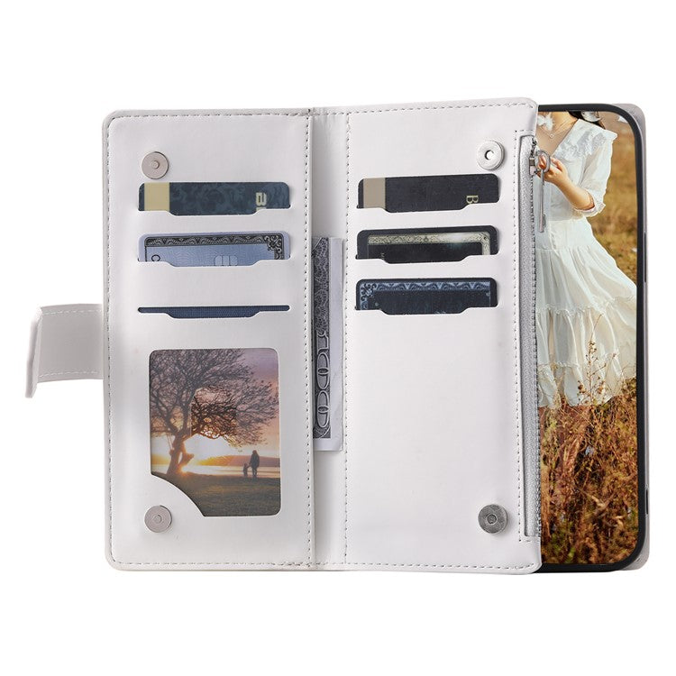 Style 005 For Motorola Edge 50 Neo 5G / Moto S50 5G / Thinkphone 25 5G Wallet Case Rhombus Stitching Line PU Leather Phone Cover - White