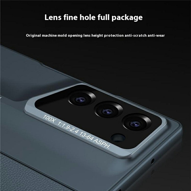 GKK For Samsung Galaxy Z Fold6 5G Case Hard PC+PU Phone Cover Built-In Screen Film - Grey