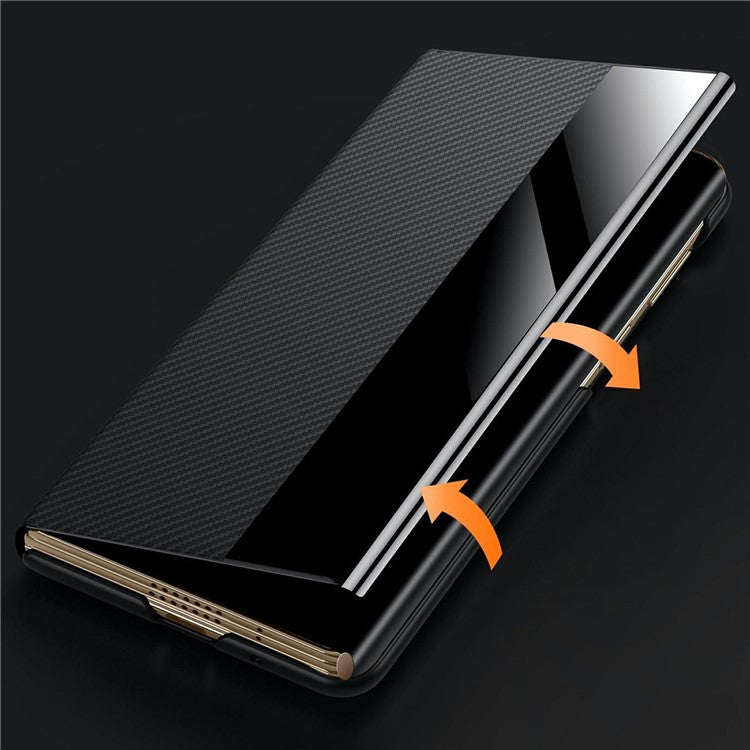 SULADA For Huawei Mate XT Ultimate Case View Window Leather Phone Cover with Auto Wake / Sleep - Blue