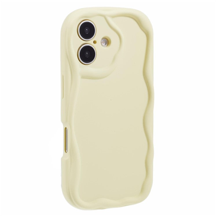 For iPhone 16 Case Candy Color Phone Shell Rubberized TPU Cover - Yellow
