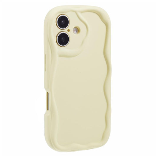 For iPhone 16 Case Candy Color Phone Shell Rubberized TPU Cover - Yellow