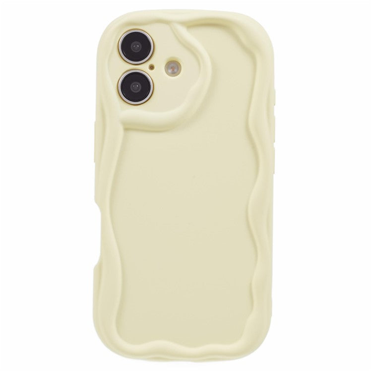 For iPhone 16 Case Candy Color Phone Shell Rubberized TPU Cover - Yellow