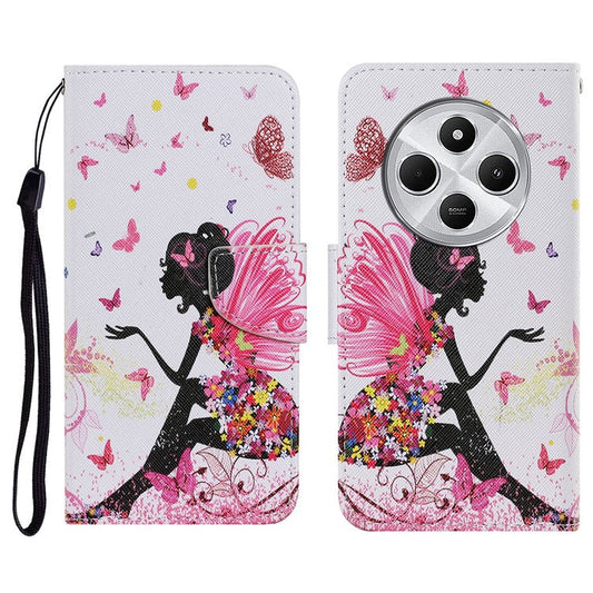 For Xiaomi Poco C75 4G / Redmi 14R 5G / 14C 4G Case Pattern Printing Protective Leather Folio Phone Cover - Dancer