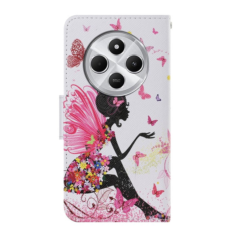 For Xiaomi Poco C75 4G / Redmi 14R 5G / 14C 4G Case Pattern Printing Protective Leather Folio Phone Cover - Dancer