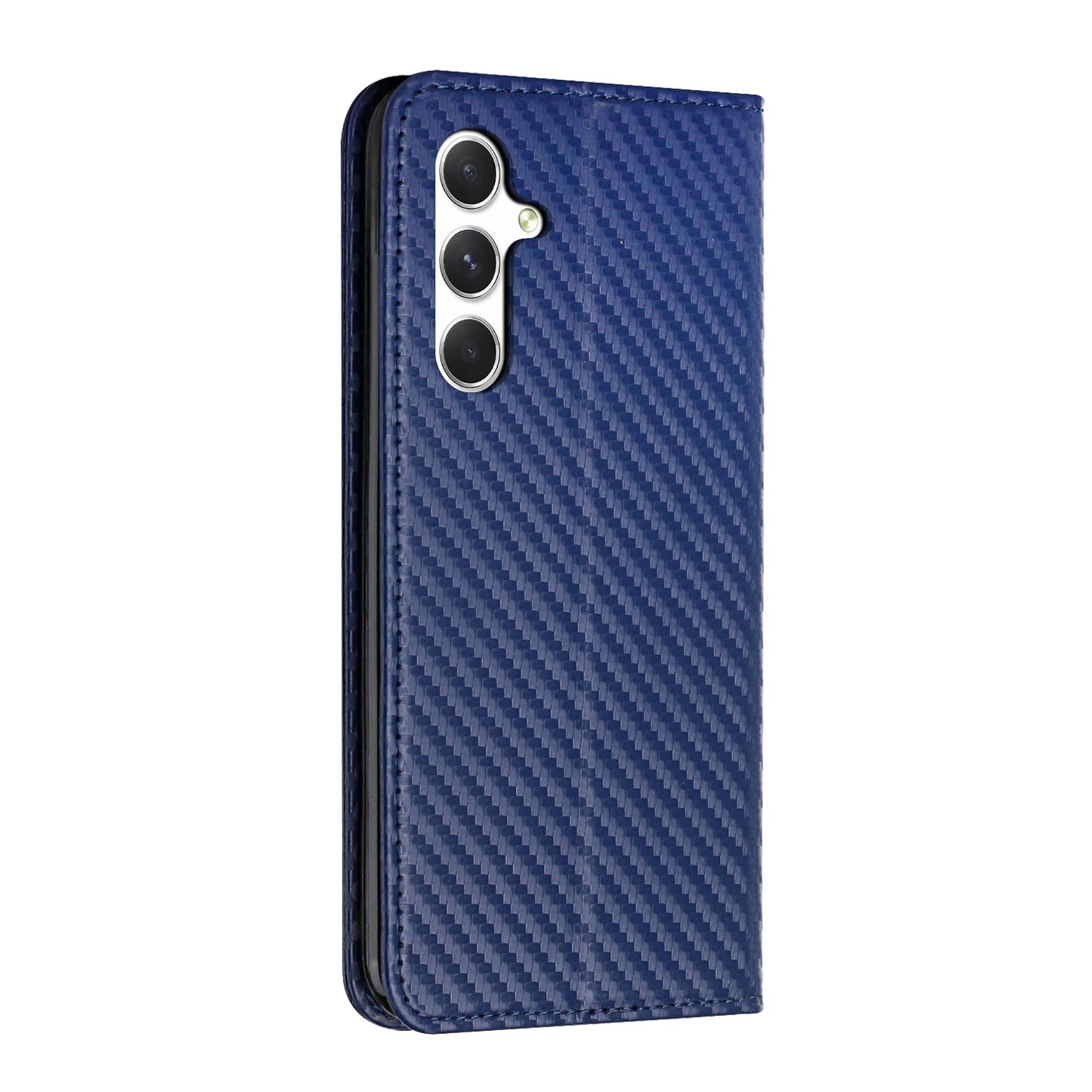 For Samsung Galaxy A16 5G / A16 4G Case Leather Flip Phone Cover Stand Strong Magnetic Closure - Blue