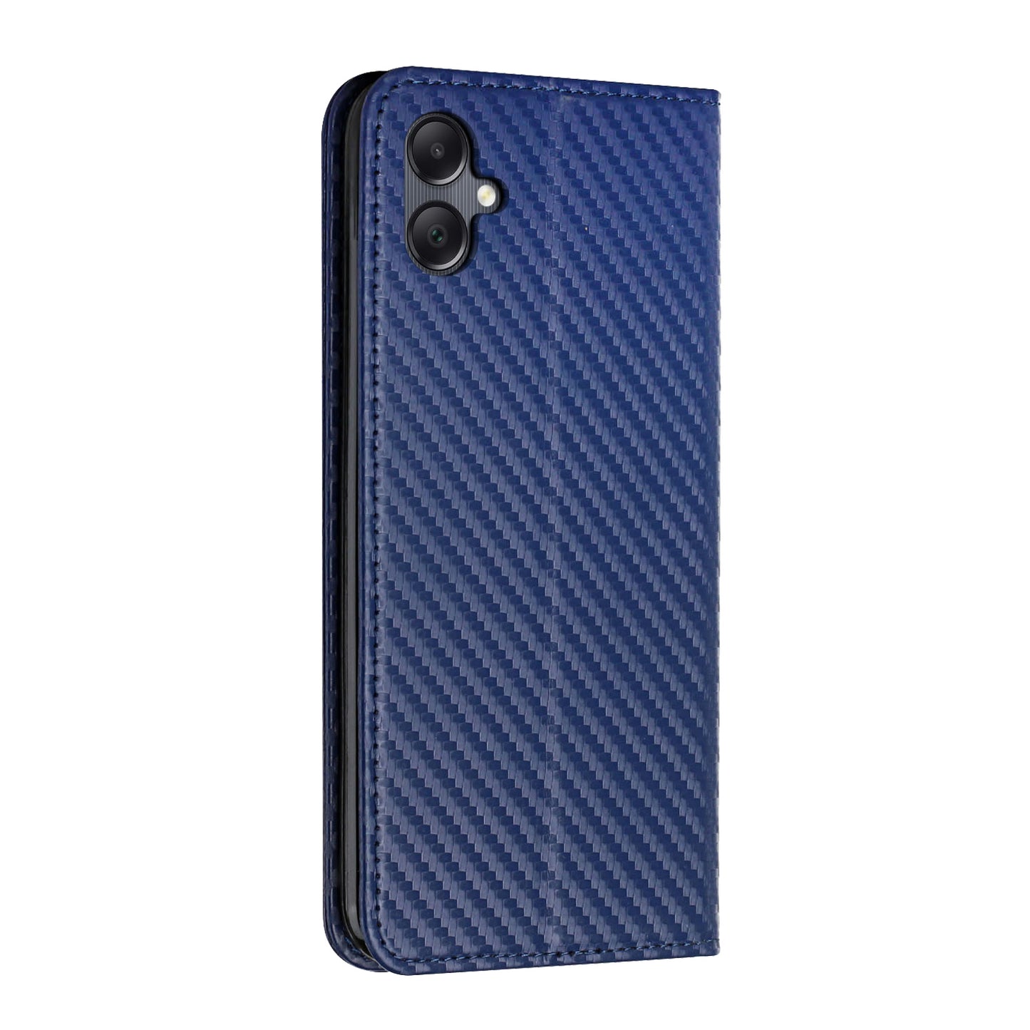 For Samsung Galaxy A06 Case Leather Flip Phone Cover Stand Strong Magnetic Closure - Blue