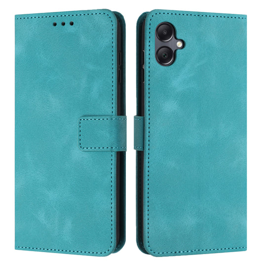 For Samsung Galaxy A06 Leather Case Solid Color Wallet Protective Phone Cover - Green