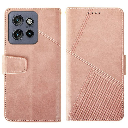IDEWEI For Motorola Edge 50 Neo 5G / Moto S50 5G / Thinkphone 25 5G Wallet Phone Case Calf Texture Stand Leather Cover - Pink