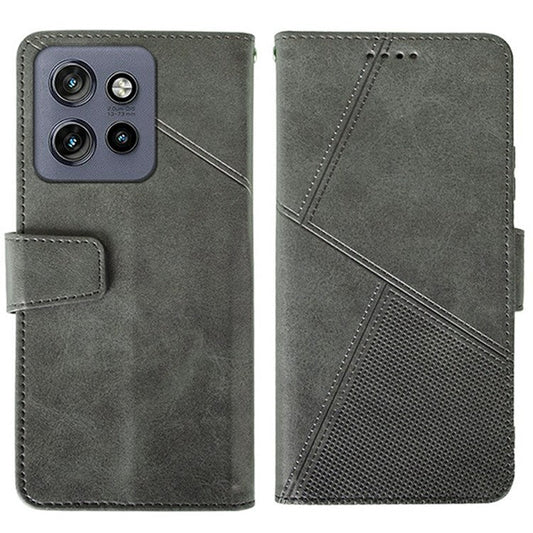 IDEWEI For Motorola Edge 50 Neo 5G / Moto S50 5G / Thinkphone 25 5G Wallet Phone Case Calf Texture Stand Leather Cover - Grey