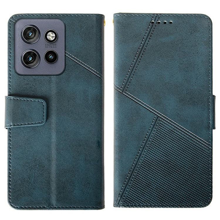 IDEWEI For Motorola Edge 50 Neo 5G / Moto S50 5G / Thinkphone 25 5G Wallet Phone Case Calf Texture Stand Leather Cover - Blue