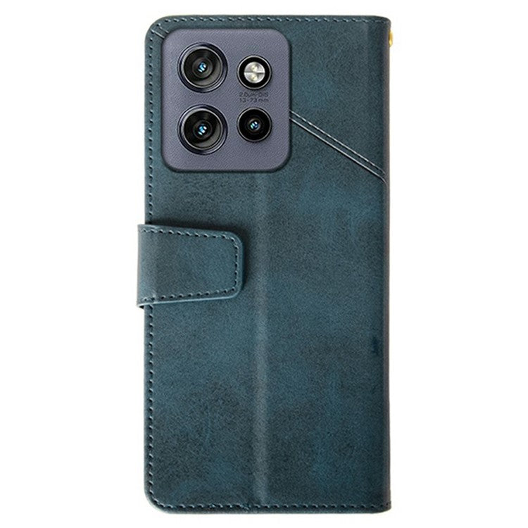 IDEWEI For Motorola Edge 50 Neo 5G / Moto S50 5G / Thinkphone 25 5G Wallet Phone Case Calf Texture Stand Leather Cover - Blue