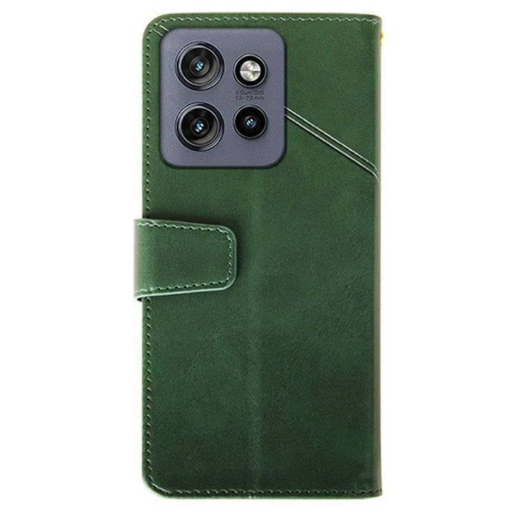 IDEWEI For Motorola Edge 50 Neo 5G / Moto S50 5G / Thinkphone 25 5G Wallet Phone Case Calf Texture Stand Leather Cover - Green