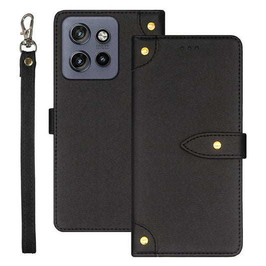 IDEWEI For Motorola Edge 50 Neo 5G / Moto S50 5G / Thinkphone 25 5G Stand Case PU Leather Phone Cover with Card Slots - Black