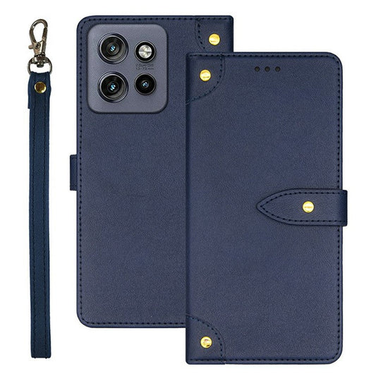 IDEWEI For Motorola Edge 50 Neo 5G / Moto S50 5G / Thinkphone 25 5G Stand Case PU Leather Phone Cover with Card Slots - Blue