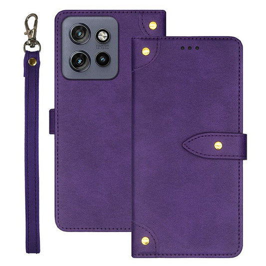 IDEWEI For Motorola Edge 50 Neo 5G / Moto S50 5G / Thinkphone 25 5G Stand Case PU Leather Phone Cover with Card Slots - Purple