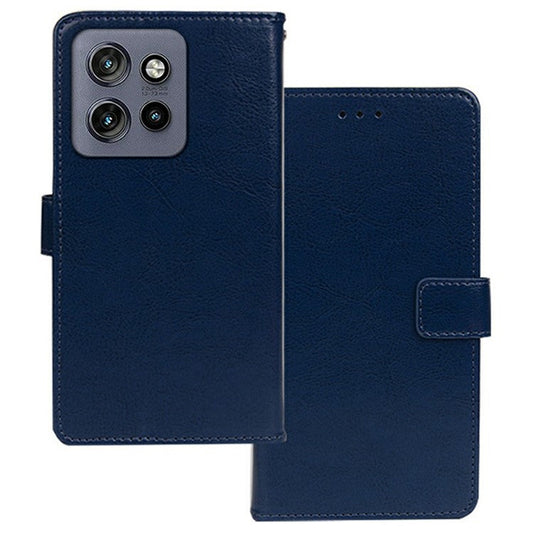 IDEWEI For Motorola Edge 50 Neo 5G / Moto S50 5G / Thinkphone 25 5G Phone Case Card Slots Leather Cover Crazy Horse Texture - Blue