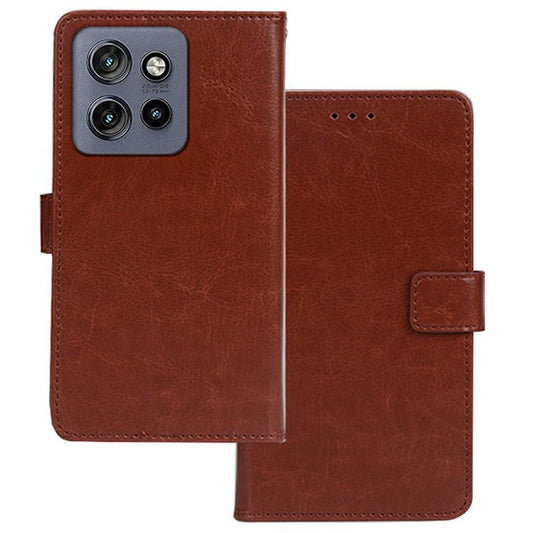IDEWEI For Motorola Edge 50 Neo 5G / Moto S50 5G / Thinkphone 25 5G Phone Case Card Slots Leather Cover Crazy Horse Texture - Brown