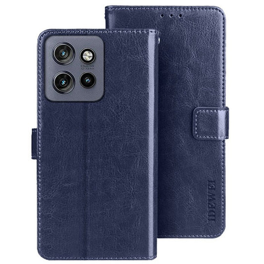IDEWEI For Motorola Edge 50 Neo 5G / Moto S50 5G / Thinkphone 25 5G Stand Case Crazy Horse Texture Leather Phone Cover - Dark Blue
