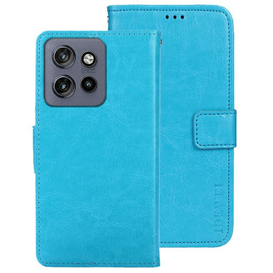 IDEWEI For Motorola Edge 50 Neo 5G / Moto S50 5G / Thinkphone 25 5G Stand Case Crazy Horse Texture Leather Phone Cover - Sky Blue