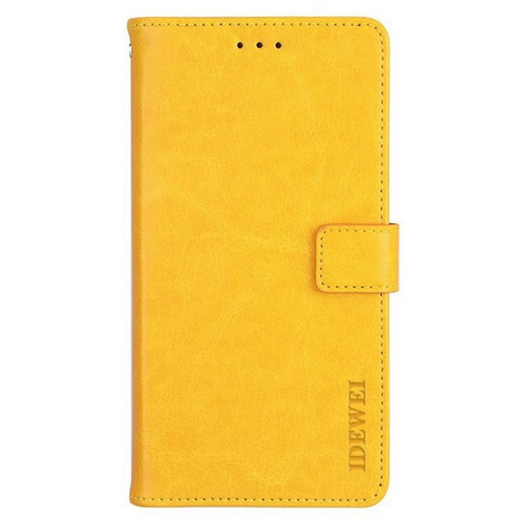 IDEWEI For Motorola Edge 50 Neo 5G / Moto S50 5G / Thinkphone 25 5G Stand Case Crazy Horse Texture Leather Phone Cover - Yellow