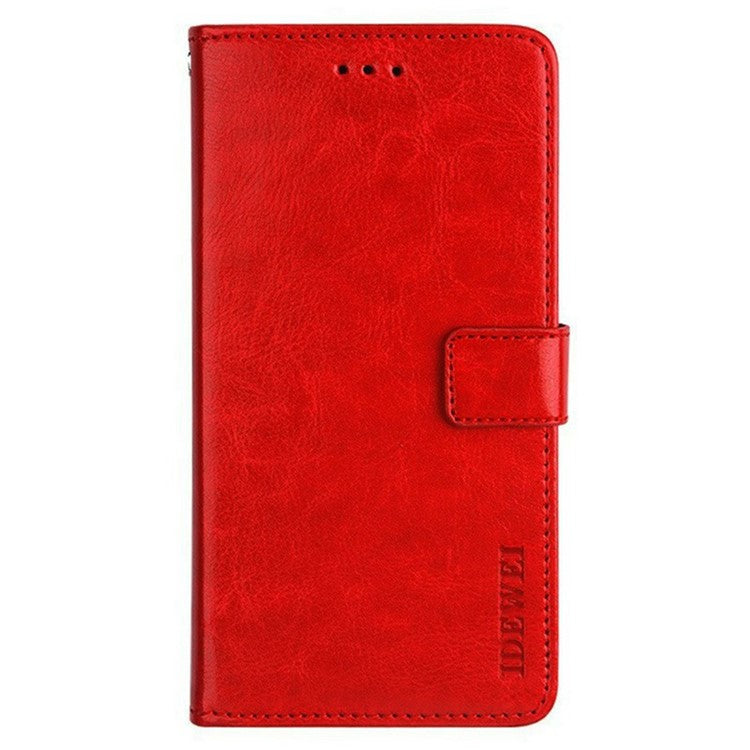IDEWEI For Motorola Edge 50 Neo 5G / Moto S50 5G / Thinkphone 25 5G Stand Case Crazy Horse Texture Leather Phone Cover - Red