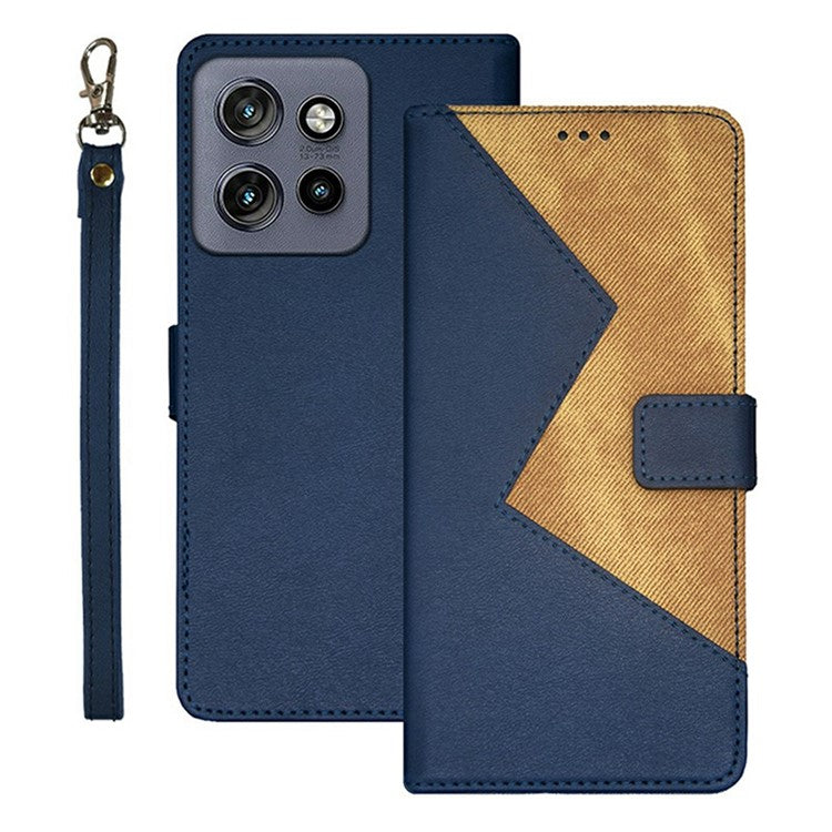 IDEWEI For Motorola Edge 50 Neo 5G / Moto S50 5G / Thinkphone 25 5G Case Card Slots Splicing Color Leather Phone Cover - Blue