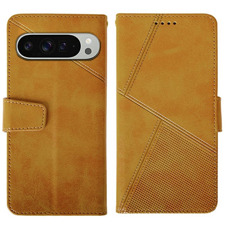 IDEWEI For Google Pixel 9 Pro XL Wallet Phone Case Calf Texture Stand Leather Cover - Orange