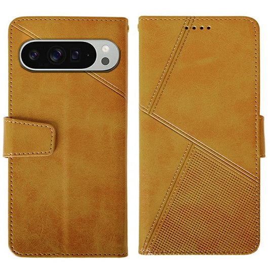 IDEWEI For Google Pixel 9 Pro XL Wallet Phone Case Calf Texture Stand Leather Cover - Orange